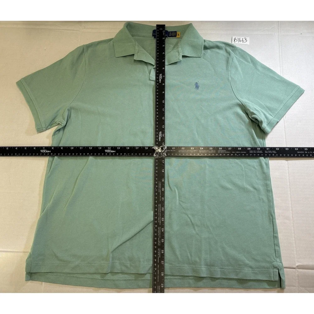 Polo Ralph Lauren Mens XL Classic Fit Sage Green Short Sleeve Cotton Polo Shirt